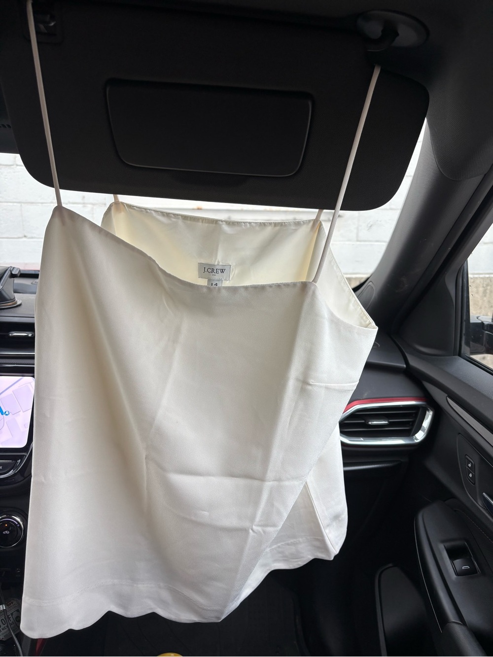 J. Crew Cream Satin-Look Shell Top